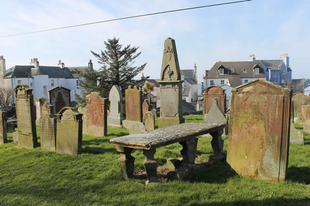 Photograph of Portpatrick old parish church graveyard